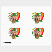 Weimaraner Saint Patricks Ovale Sticker (Vel)
