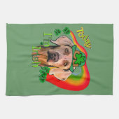 Weimaraner Saint Patricks Theedoek (Horizontaal)