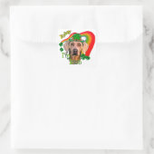 Weimaraner Saint Patricks Vierkante Sticker (Tas)