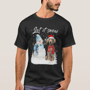 Weimaraner Santa Dog Kerstmis Snowman Xmas Pajama T-shirt