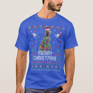 Weimaraner Santa Hat Dog kerstboomverlichting T-shirt