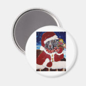 Weimaraner Santa Magneet (Voorkant / Achterkant)