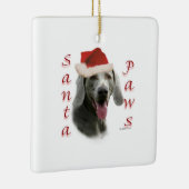 Weimaraner Santa Paws Keramisch Ornament (Rechts)