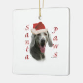 Weimaraner Santa Paws Keramisch Ornament (Links)
