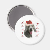 Weimaraner Santa Paws Magneet (Voorkant / Achterkant)