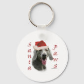 Weimaraner Santa Paws Sleutelhanger (Achterkant)