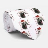 Weimaraner Santa Paws Stropdas (Opgerold)