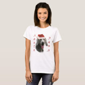 Weimaraner Santa Paws T-shirt (Voorkant volledig)