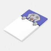 Weimaraner Schattige Kijkende Hond Liefhebber Cade Post-it® Notes (Schuin)