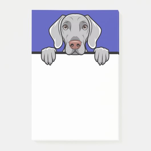 Weimaraner Schattige Kijkende Hond Liefhebber Cade Post-it® Notes (Voorkant)