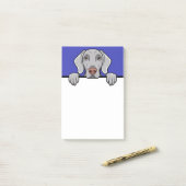 Weimaraner Schattige Peeking Hondenliefhebber Gift Post-it® Notes (Op bureau)
