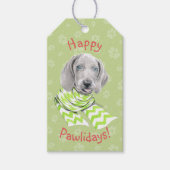 Weimaraner schattige puppy met sjieke Dog-portretk Cadeaulabel (Voorkant)