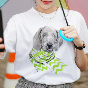 Weimaraner schattige puppy met sjieke Dog-portretk T-shirt