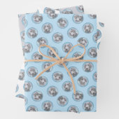 Weimaraner Schilderen Grijs Zilver Originele Hond  Inpakpapier Vel (In situ)