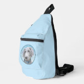 Weimaraner Schilderen Grijs Zilver Originele Hond  Sling Bag (Rechterhoek)