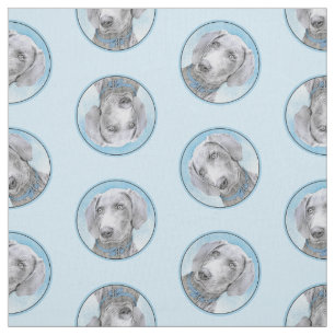 Weimaraner Schilderen Grijs Zilver Originele Hond Stof