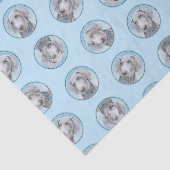 Weimaraner Schilderen Grijs Zilver Originele Hond  Tissuepapier (Detail)