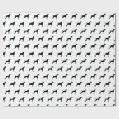 Weimaraner Silhouette Wrapping Paper Cadeaupapier (Vlak)