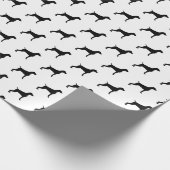 Weimaraner Silhouette Wrapping Paper Cadeaupapier (Hoek)