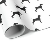 Weimaraner Silhouette Wrapping Paper Cadeaupapier (Rol Hoek)