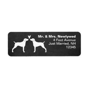 Weimaraner Silhouetten Liefde Retouradres Labels