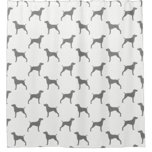 Weimaraner Silhouettes Pattern Douchegordijn