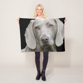 Weimaraner Silver Gray Fleece Deken