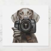 Weimaraner  sparkling wijnetiket (Enkel label)