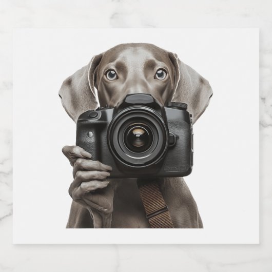 Weimaraner  sparkling wijnetiket (Enkel label)