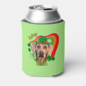 Weimaraner St Patricks Day Blikjeskoeler (Blikje Achterkant)