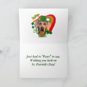 Weimaraner St. Patrick's Day Kaart (Binnen)