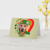 Weimaraner St. Patrick's Day Kaart (Gele Bloem)