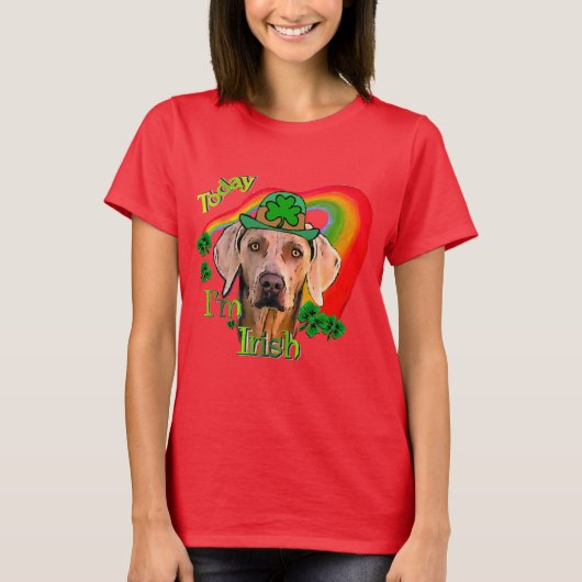 Weimaraner St. Patrick's Day T-shirt (Voorkant)
