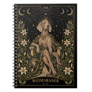 Weimaraner, Starlit Tarot Kunst Notitieboek