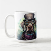 Weimaraner Steampunk Hond Koffiemok (Links)