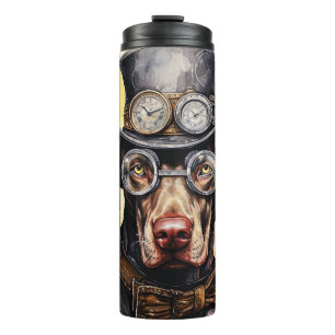 Weimaraner Steampunk Hond Thermosbeker