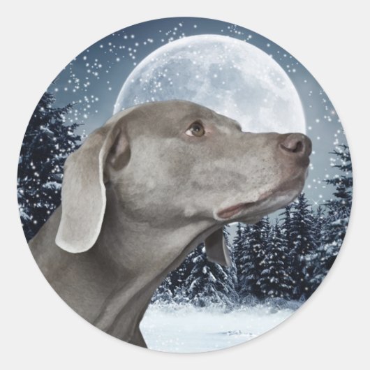 Weimaraner Sticker (Voorkant)