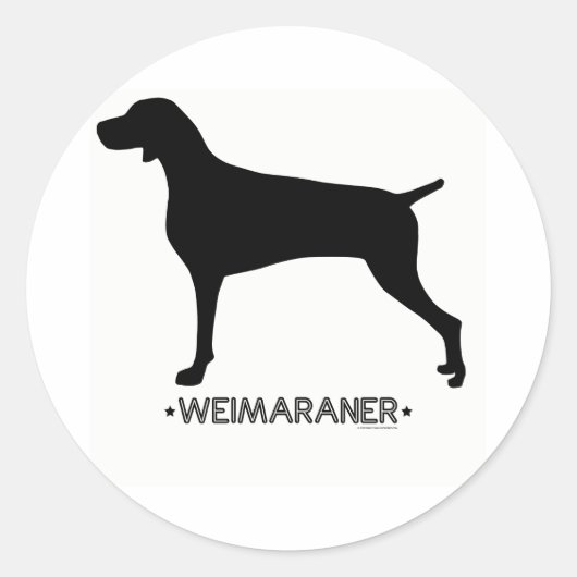 Weimaraner Sticker (Voorkant)