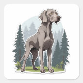 Weimaraner Sticker (Voorkant)