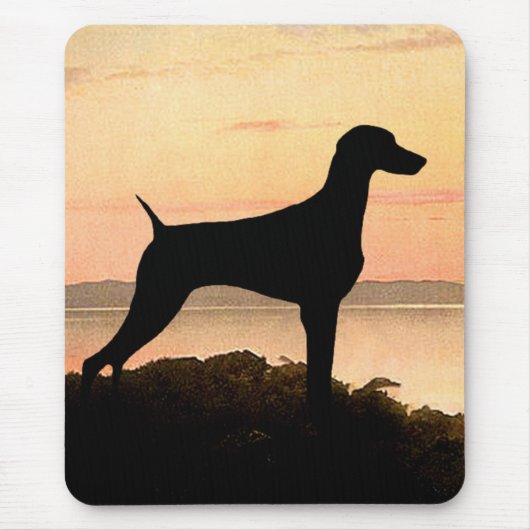Weimaraner Sunset Muismat (Voorkant)