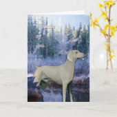 Weimaraner_Sympathy_Card Kaart (Gele Bloem)