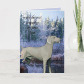 Weimaraner_Sympathy_Card Kaart (Voorkant)