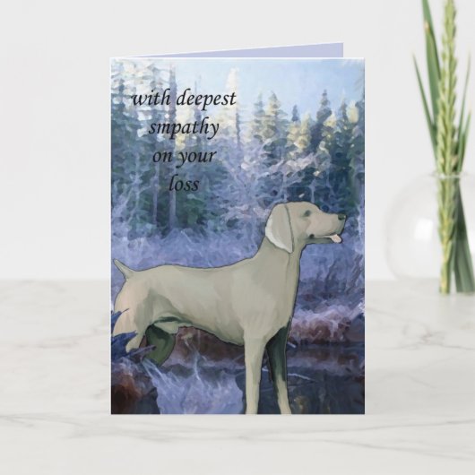 Weimaraner_Sympathy_Card Kaart (Voorkant)
