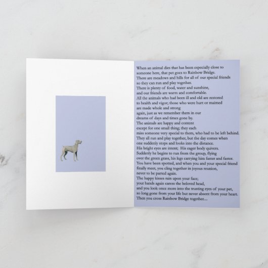 Weimaraner_Sympathy_Card Kaart (Binnen)