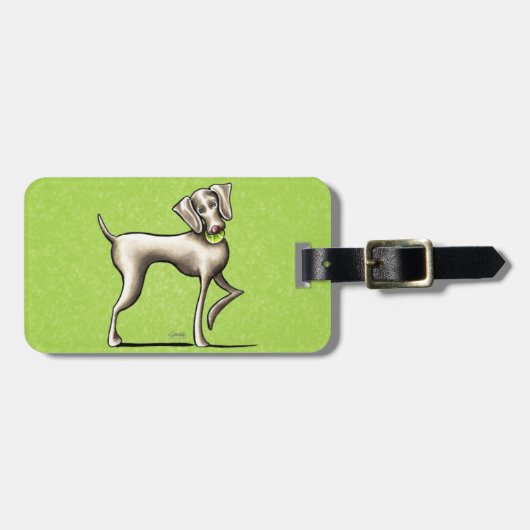 Weimaraner Tennis Pro Bagagelabel (Voorkant horizontaal)