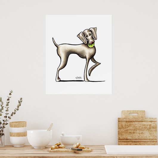 Weimaraner Tennis Pro Poster (Keuken)