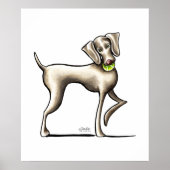 Weimaraner Tennis Pro Poster (Voorkant)