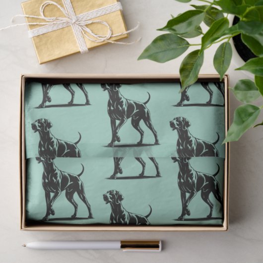 weimaraner  tissuepapier (Geschenk)