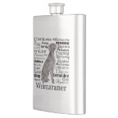 Weimaraner Traits Flask Heupfles (Links)