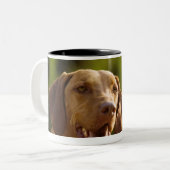 Weimaraner Tweekleurige Koffiemok (Voorkant links)